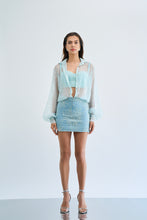 Load image into Gallery viewer, Aqua Denim Mini Skirt