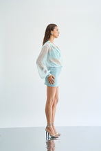 Load image into Gallery viewer, Aqua Denim Mini Skirt