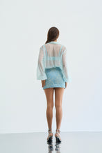 Load image into Gallery viewer, Aqua Denim Mini Skirt