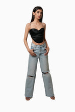 Load image into Gallery viewer, Baddie Corset With Crystal Straps