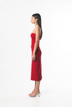 Load image into Gallery viewer, Strapless Scarlett Midi Dress