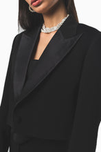 Load image into Gallery viewer, Oversized Cropped Blazer In Noir