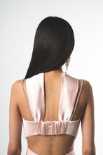 Load image into Gallery viewer, Criss Cross Heart Corset Top In Light Pink